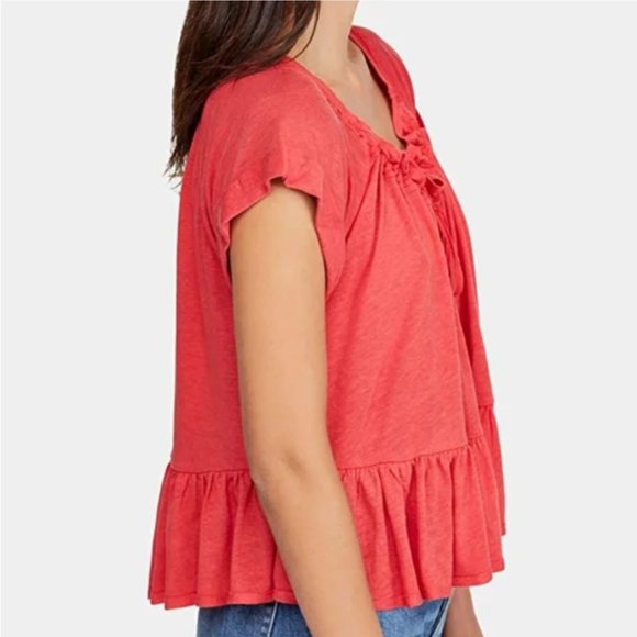 Free People Charlie Ruffle Button Top - Picture 3 of 8